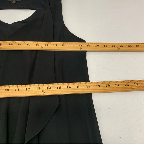 Thalia Sodi Black Dress Medium Asymmetric Chiffon Ruffle WhimsyGoth Casual Work - Picture 10 of 10